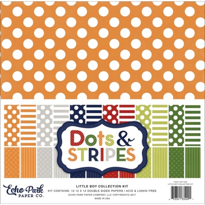 Set Papier pour décorations - Little Boy Dots & Stripe