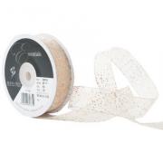 Ruban Random Glitter 25mm - Crème