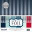Set Papier pour décorations - Winter Silver Foil Stripe