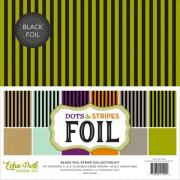 Set Papier pour décorations - Black Foil Stripe