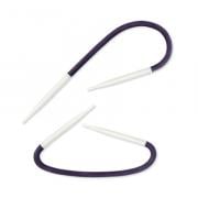 Mini aiguilles à tricoter pour torsades Yoga avec tige, 4.0 mm.