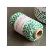 Cordon bicolore blanc/vert Baker's twine