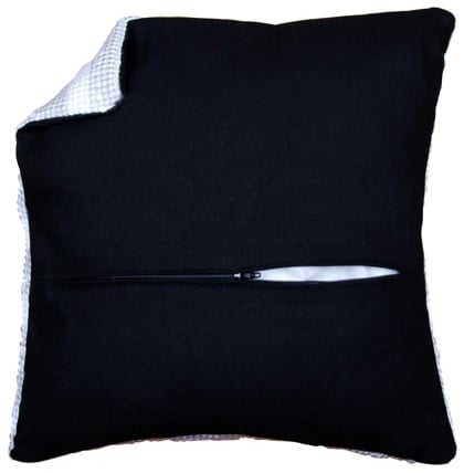 Derrière coussin 45x45 avec charnière - noir
