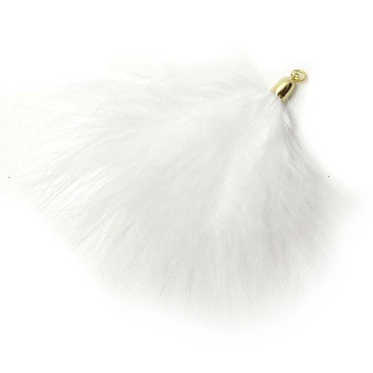 Plume avec capuchon - Blanc neige