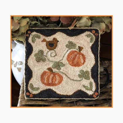 Country Pumpkins Punchneedle