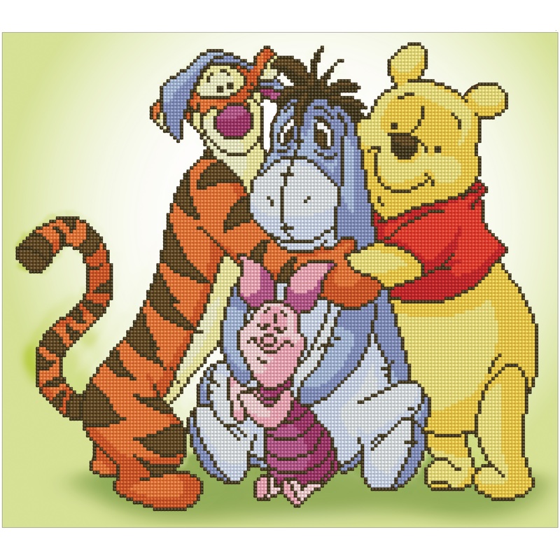 Disney Winnie The Pooh with Friends Vervaco Diamond Painting Kit