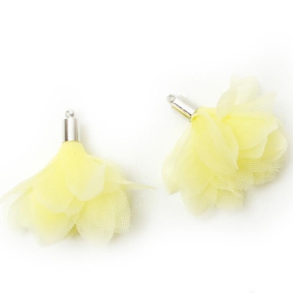 Pompon pétales - Jaune