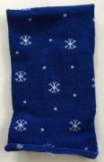 Tubulaire Élastique - Flocons de neige - Bleu/Blanc - 30x8cm.