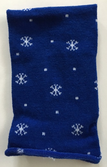 Tubulaire Élastique - Flocons de neige - Bleu/Blanc - 30x8cm.
