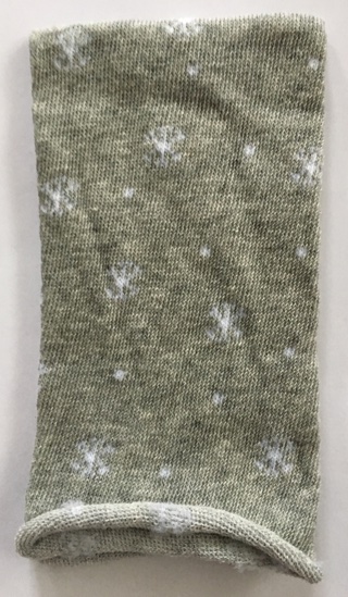 Tubulaire Élastique - Flocons de neige - Blanc/Gris - 30x8cm.