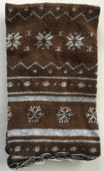Tubulaire Élastique - Nordique - Marron/Blanc - 30x8cm.