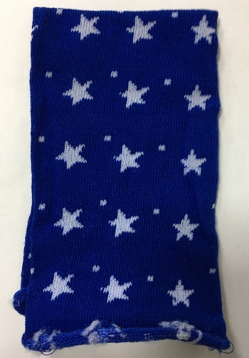 Tubulaire Élastique - Étoiles - Bleu/Blanc - 30x8cm.