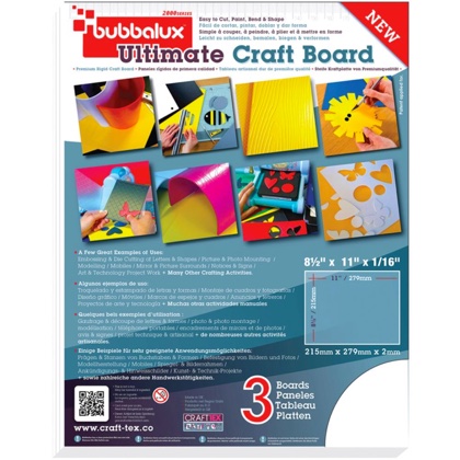 Tableau artisanal dur Bubbalux - Blanc