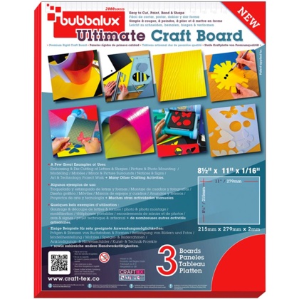 Tableau artisanal dur Bubbalux - Rouge