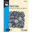 Boutons pression en plastique - Argent rond