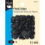 Boutons pression en plastique - Noir rond