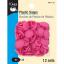Boutons pression en plastique - Fleur rose avec sourire