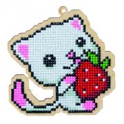 Chaton à la fraise
