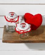 Couvre-pot de confiture - Elf with Hearts (2 pcs)