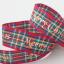 Ruban Tartan Metallic Merry Christmas 15mm - Or