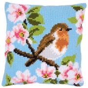 Coussin : Robin & blossoms