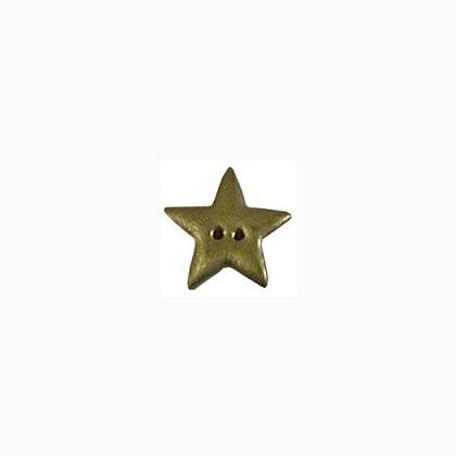 Button Metallic Gold Star, Extra Small