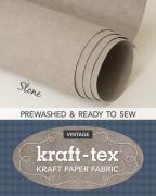Tissu papier simili cuir Kraft-tex® - Pierre prélavé