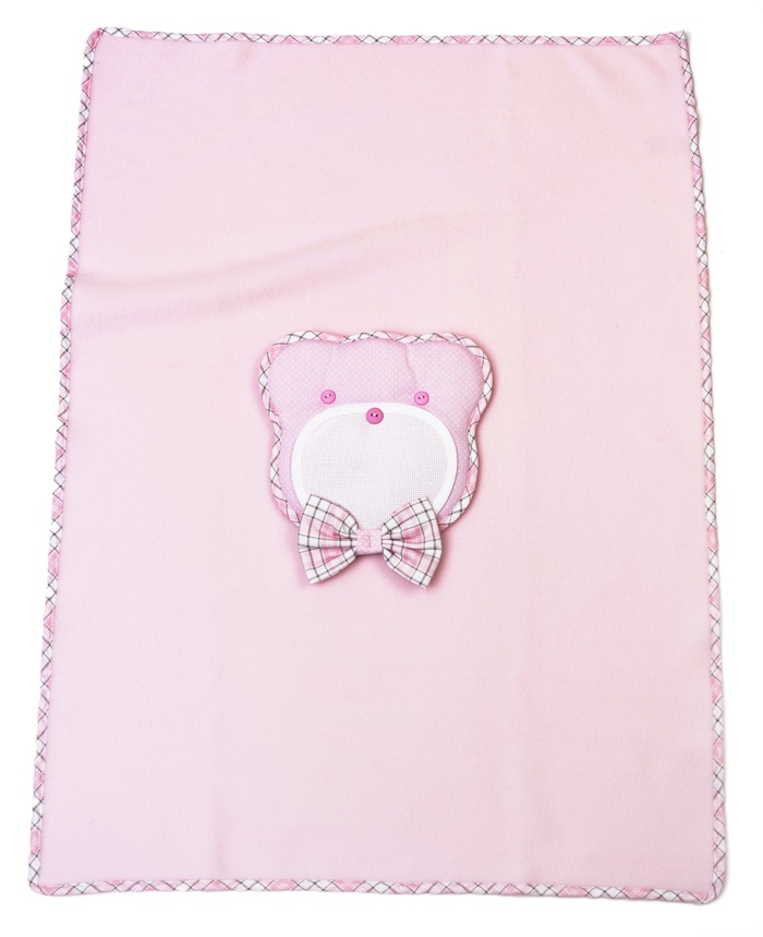 Couverture Bebe En Polaire Rose De Filet Enfants Supports A Broder Casa Cenina