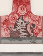 Tablier Romeo - Rouge anthracite