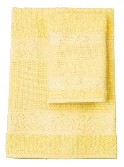 Lot de 2 serviettes - Verona - Jaune