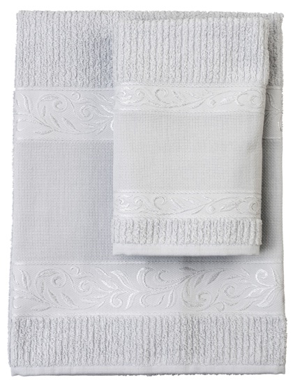 Lot de 2 serviettes - Verona - Gris
