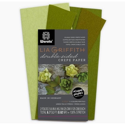 Kit papier crépon - Thé Vert/Cyprès & Fougère/Mousse