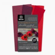Kit papier crépon - Sangria/Aubergine & Cerise/Framboise