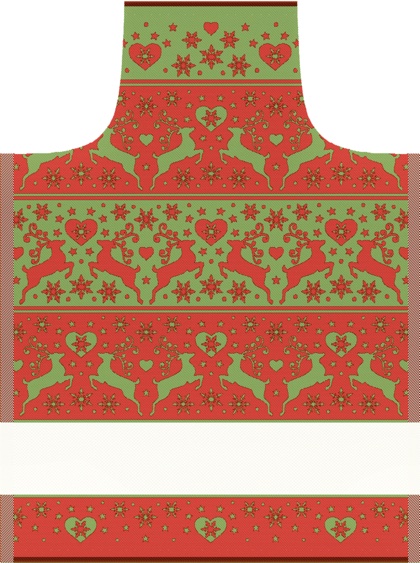 Tablier Bltizen - Vert / Rouge