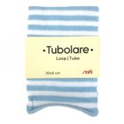 Tubulaire Élastique - Lignes - Bleu/Blanc - 30x8cm.