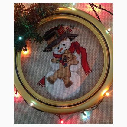 Snowman And Teddy Bear