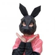 Masque de lièvre noir - Kit Papercraft
