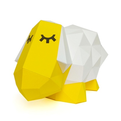 Mouton, chariot - Kit Papercraft