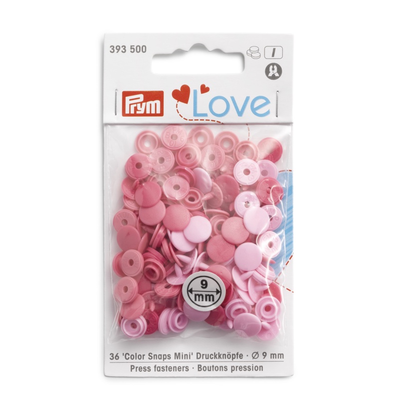 Boutons pression Prym Love - Rose 9mm.