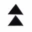 Motif décoratif Triangles, petit, noir