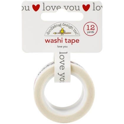 Ruban adhésif décoratif 15mm - Love You, Love Notes