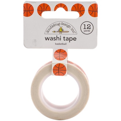 Ruban adhésif décoratif 15mm - Slam Dunk Basketballs