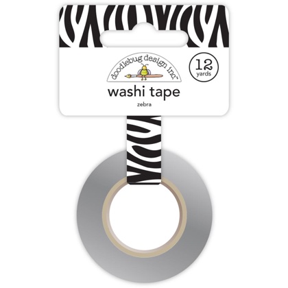 Ruban adhésif décoratif 15mm - Zebra
