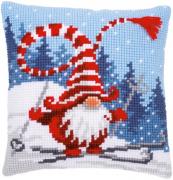 Coussin Gnome de Noël en ski II