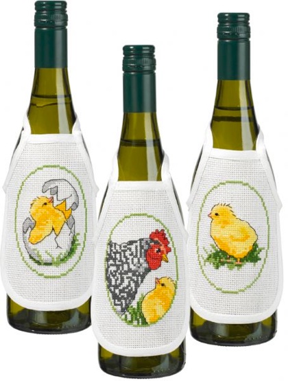 CouvreBouteilles - Poule et poussins