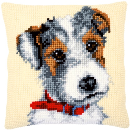 Coussin : Chien avec collier