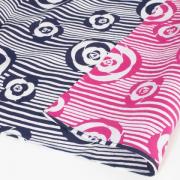 Isa Monyo Reversible Furoshiki - Camellia Navy/Rose pink