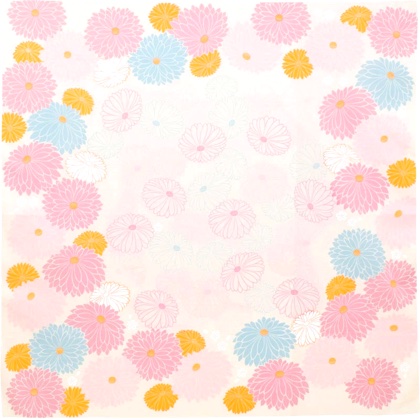 Hime Adeline Klam Furoshiki - Chrysanthemum Purple