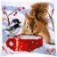 Coussin : Écureuil et mésange