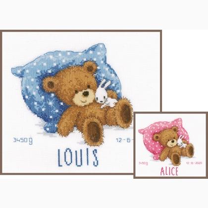 Sampler de naissance - Cher ours